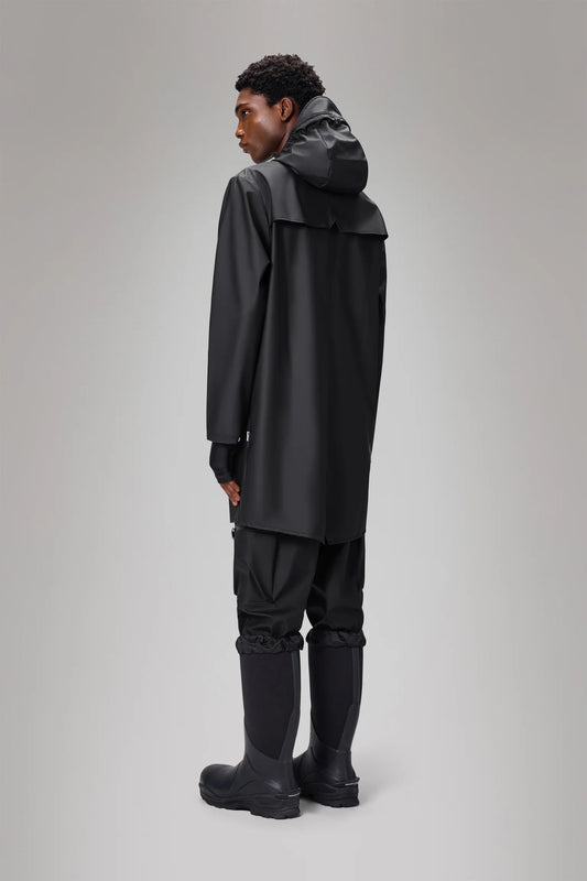 RAINS Black Fishtail Parka
