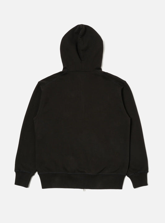Universal Works Black Brush Back Sweat New York Hoodie
