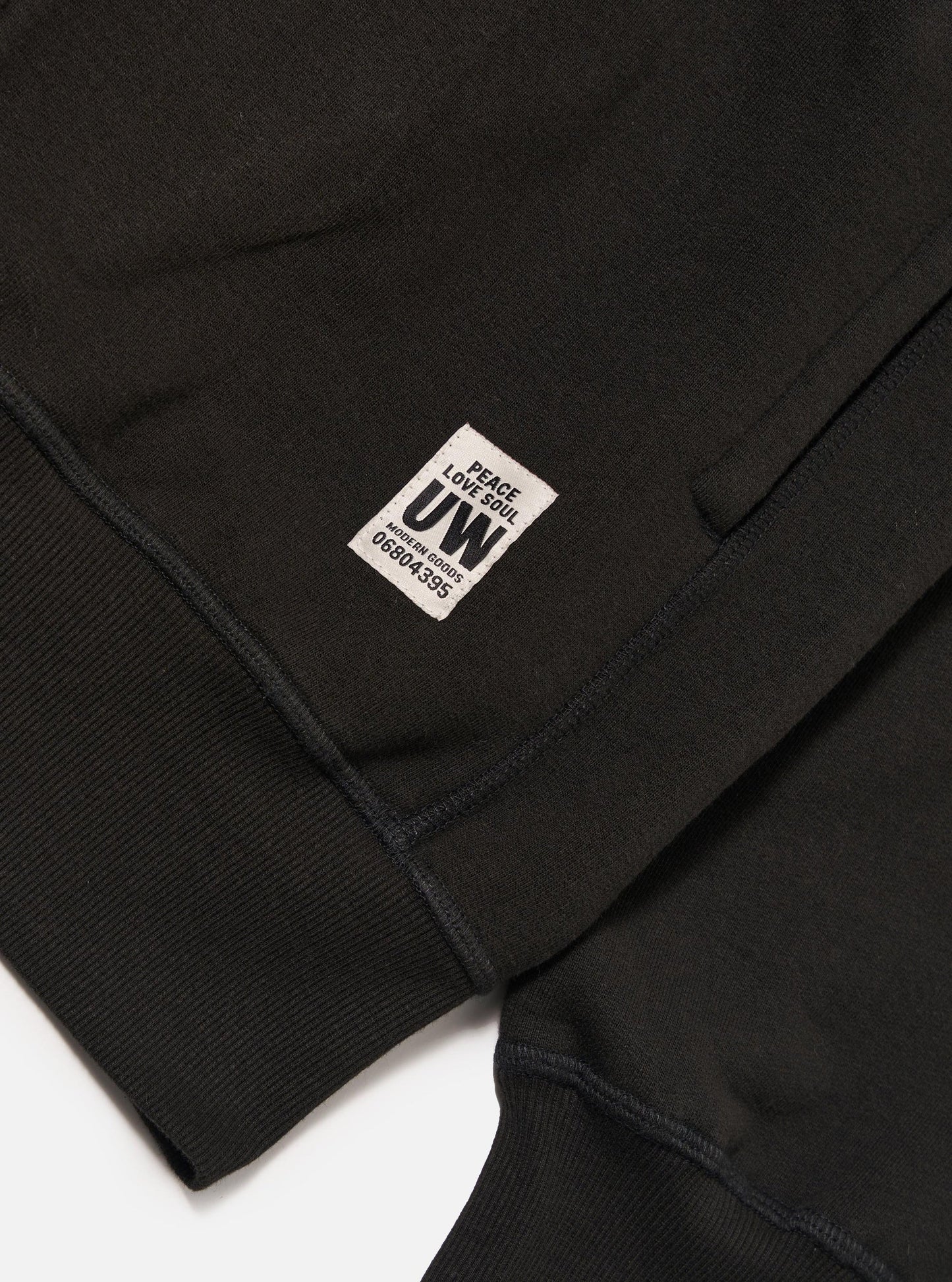 Universal Works Black Brush Back Sweat New York Hoodie