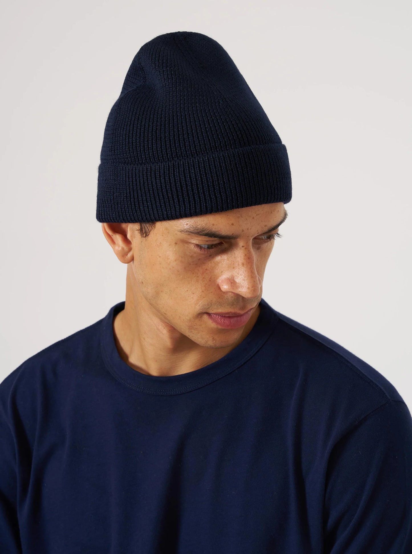 Universal Works Navy Merino Knit Watch Cap