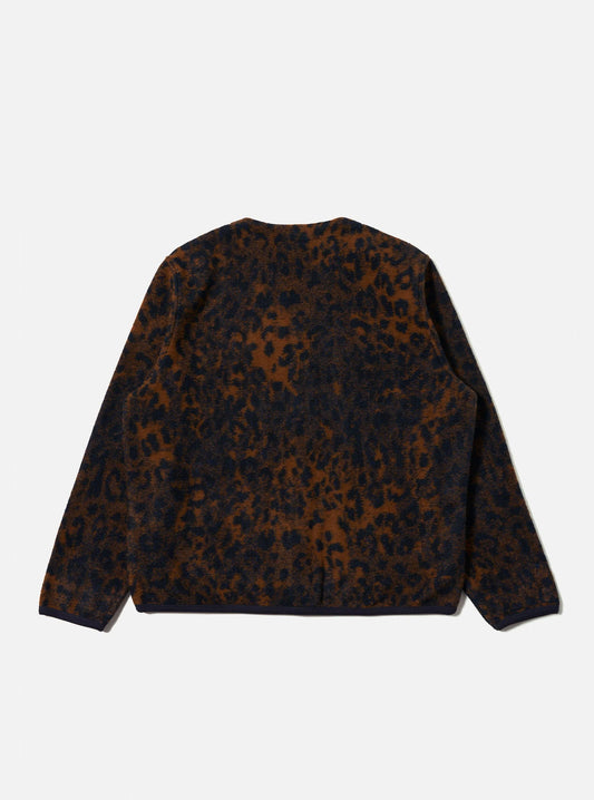 Universal Works Dark Navy/Brown Night Leopard Cardigan