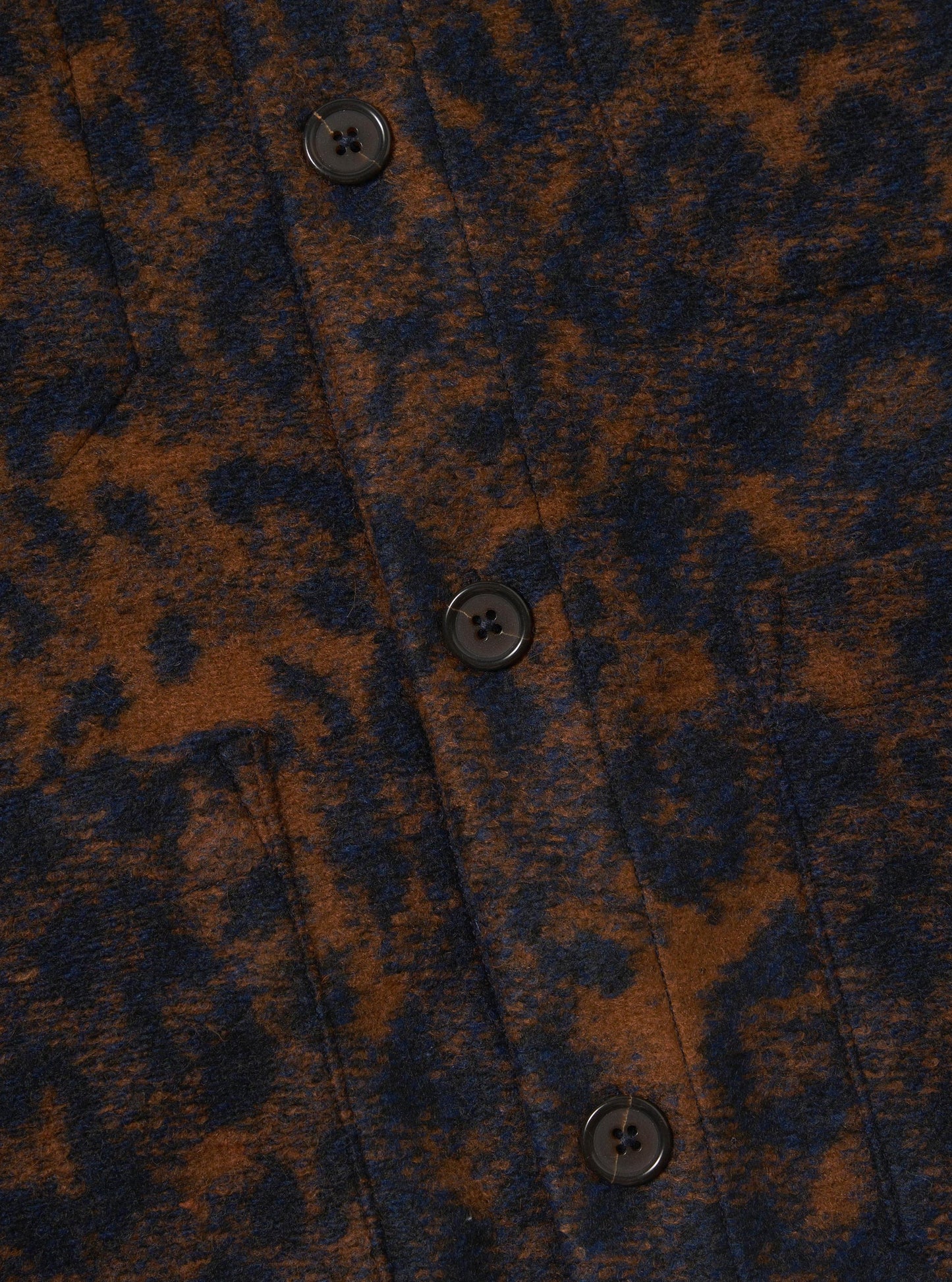 Universal Works Dark Navy/Brown Night Leopard Cardigan