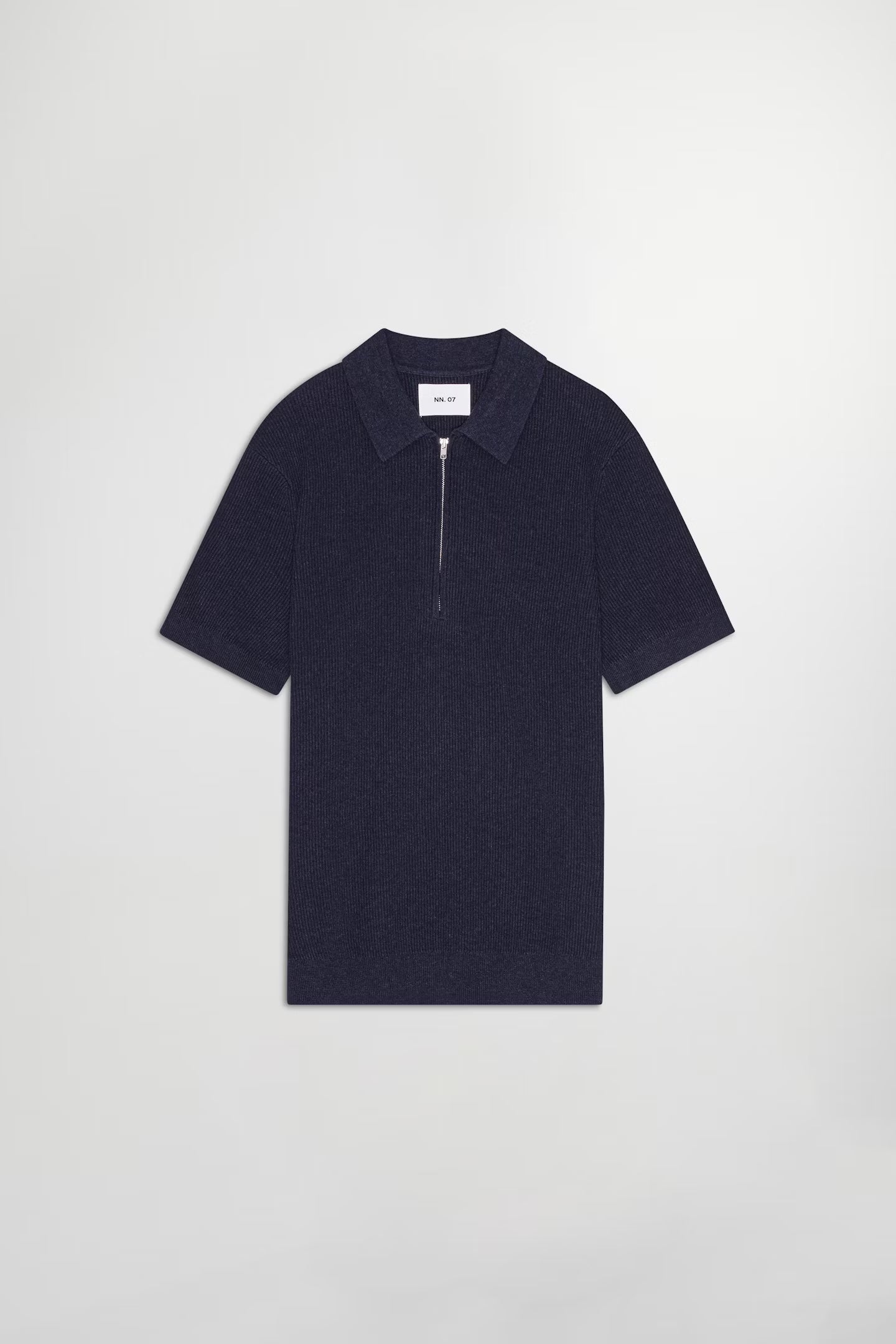 NN07 Navy Hansie Ribbed Half Zip Polo