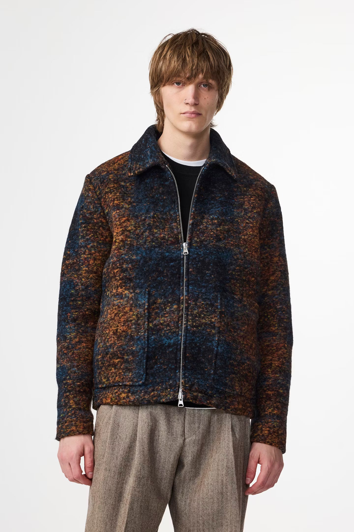 NN.07 Multi Blue Gael Jacquard Jacket