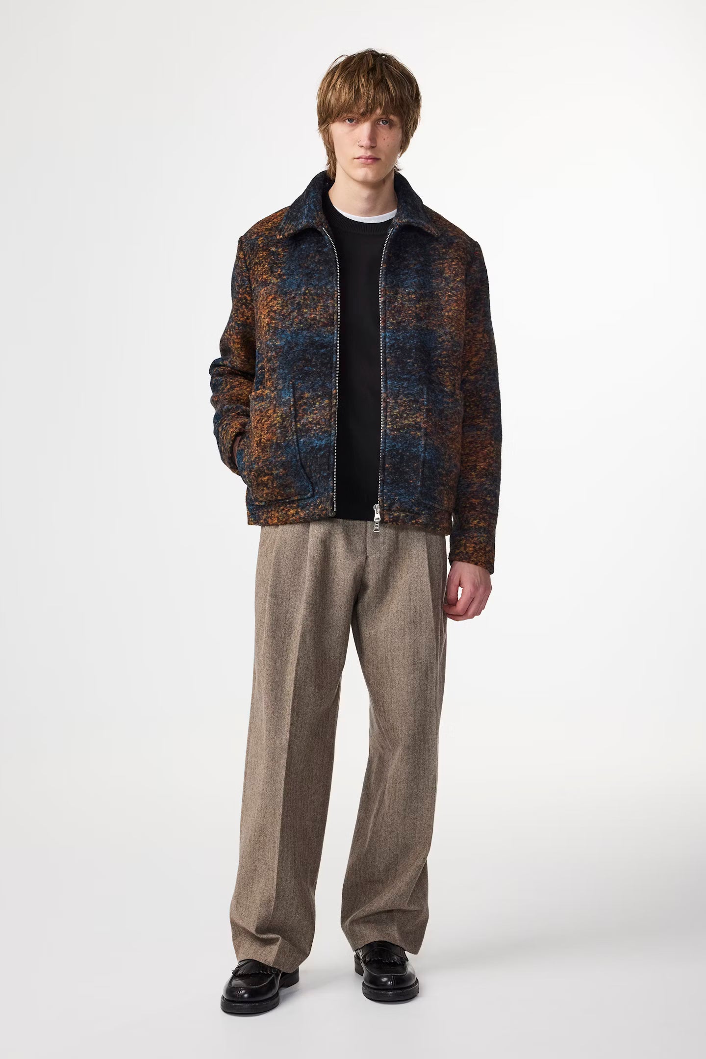 NN.07 Multi Blue Gael Jacquard Jacket