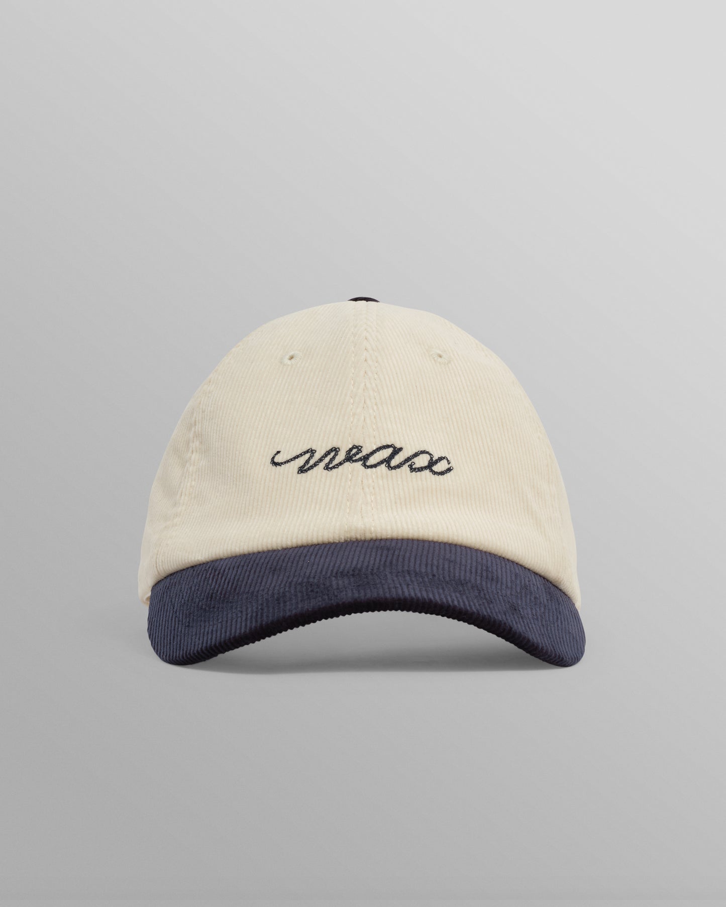 Wax London Ecru/Navy Cord Spencer Cap