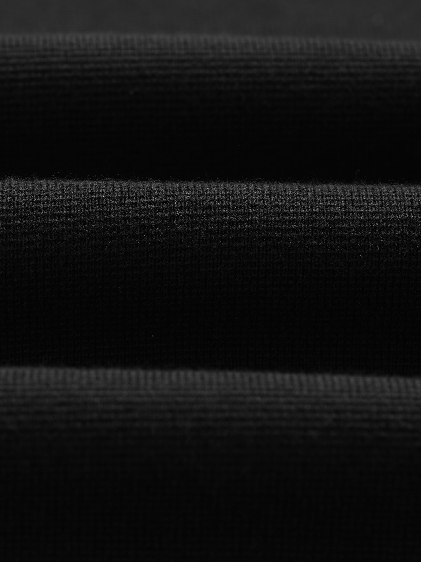 Wax London Black Carter Open Collar Milano Knit Polo