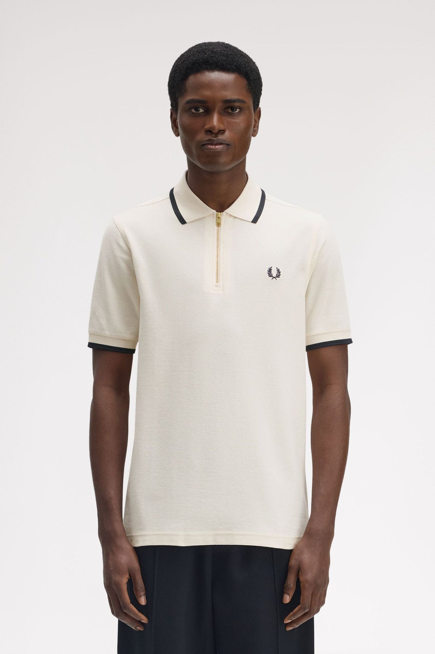 Fred Perry Silky Peach Crepe Pique Polo Shirt