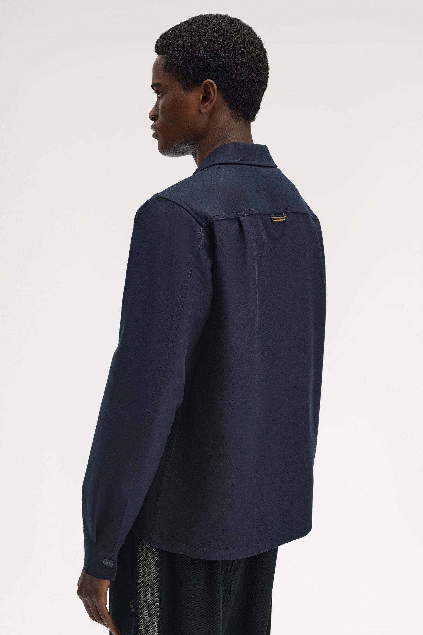 Fred Perry Navy Brushed Twill Overshirt