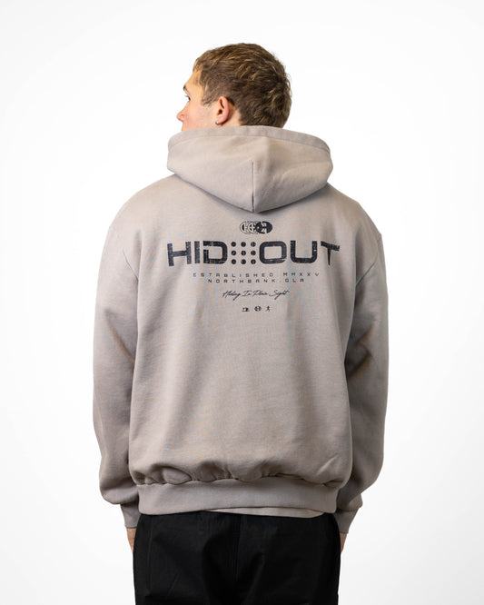 Hidden Hideout Greige/Black Singer Hoodie