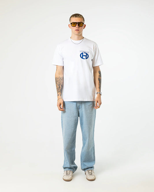 Hidden Hideout White Wonky T-Shirt