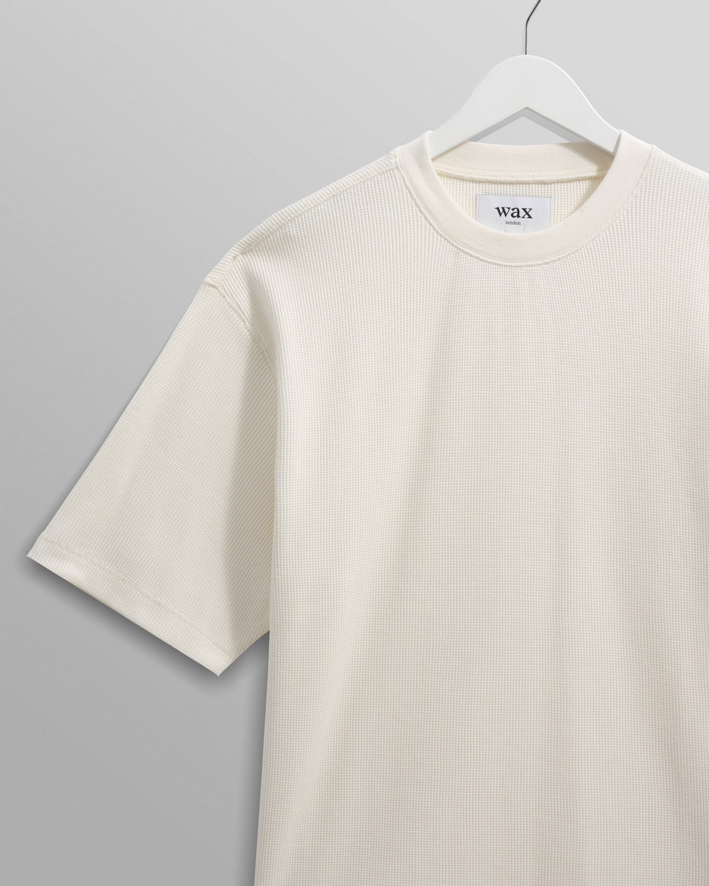 Wax London Ecru Milton Waffle T-Shirt