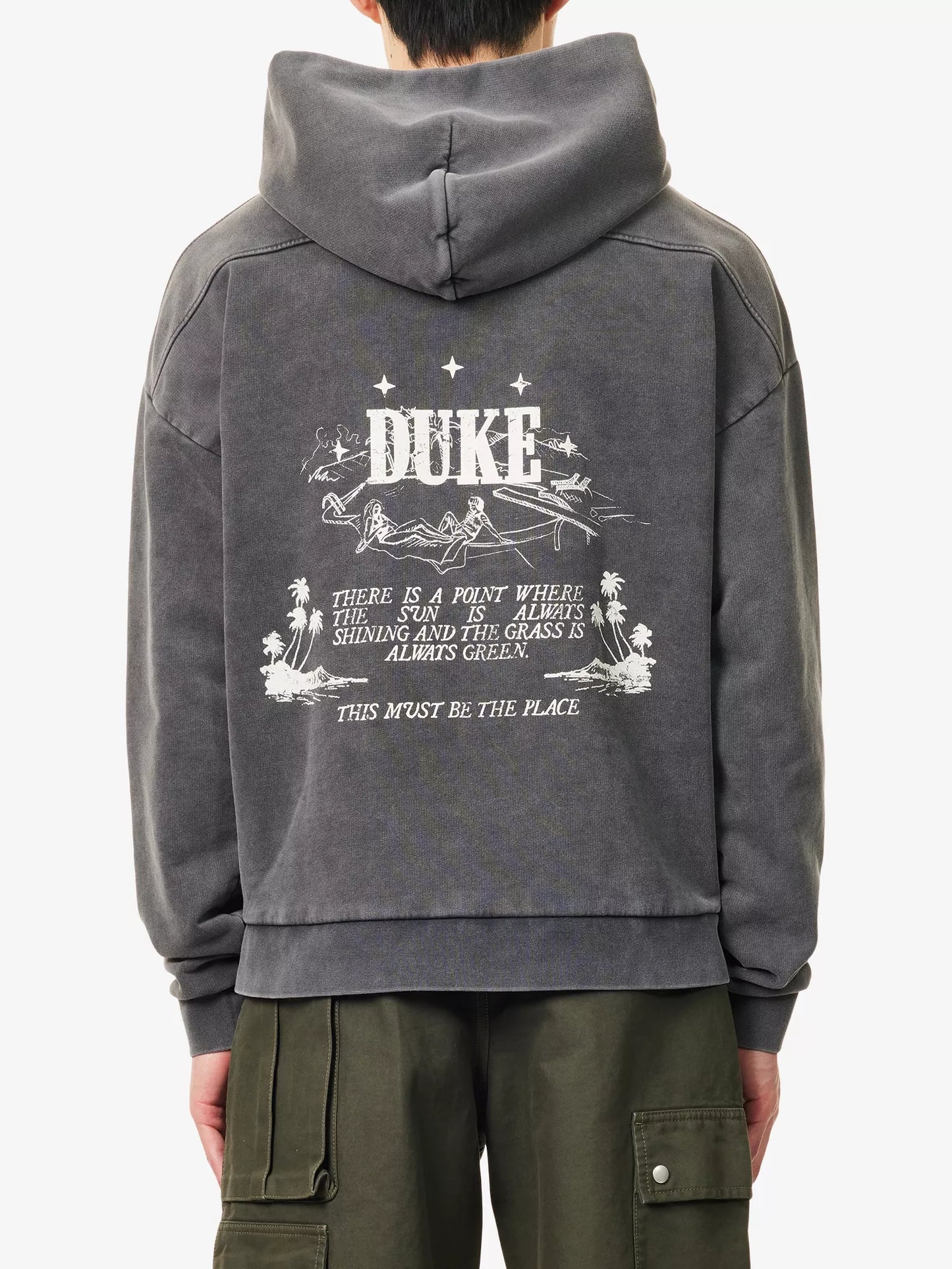 Duke + Dexter Washed Grey Poolside Story Hoodie