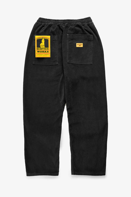 Service Works Black Corduroy Chef Pants