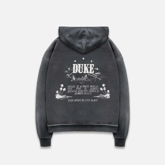 Duke + Dexter Washed Grey Poolside Story Hoodie