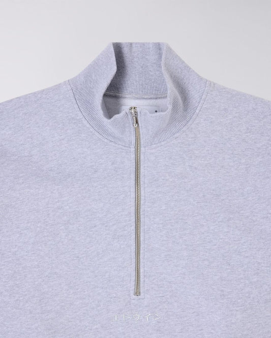 EDWIN Grey Kofji Half Zip Sweatshirt