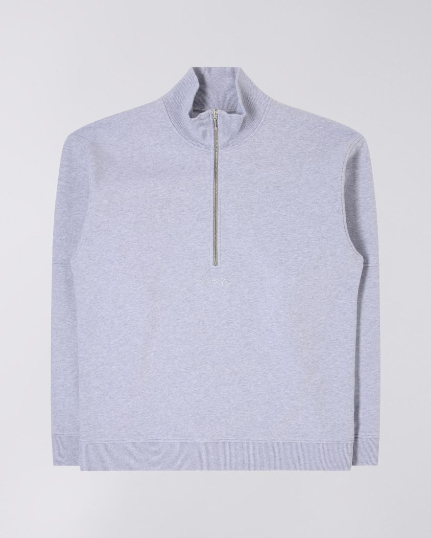EDWIN Grey Kofji Half Zip Sweatshirt