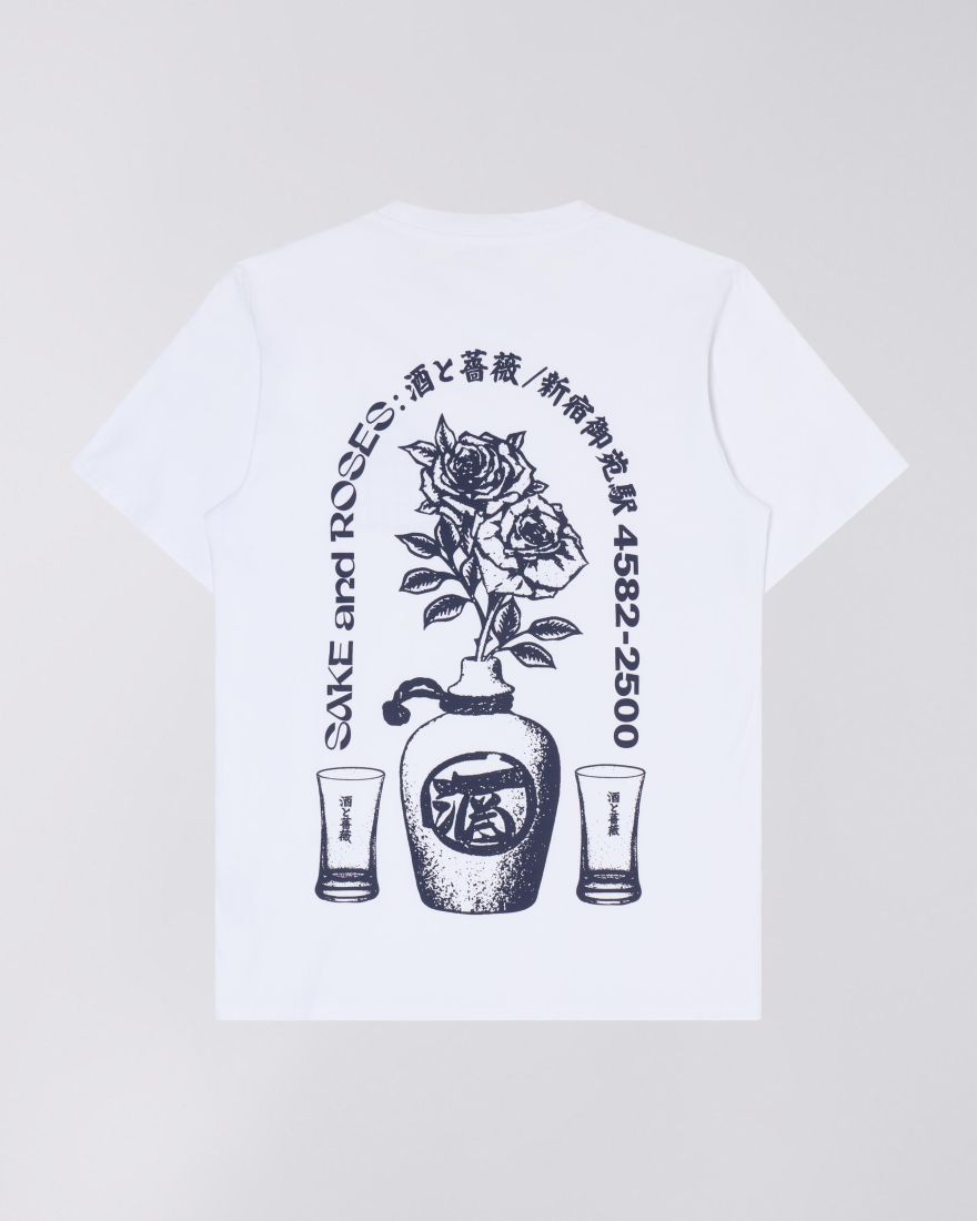 EDWIN White Sake And Roses T-Shirt