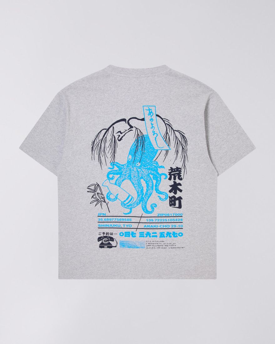 EDWIN Marl Grey Drink Mood T-Shirt