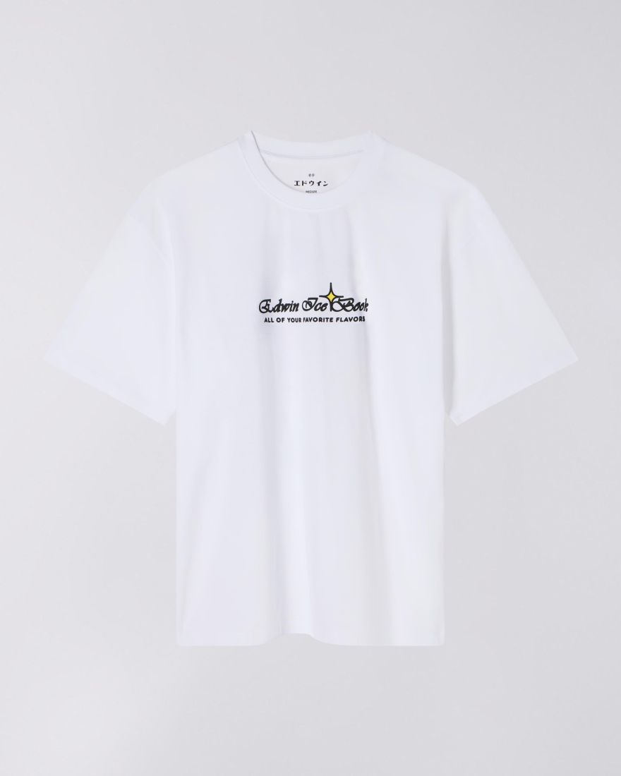 EDWIN White Love In The Books T-Shirt