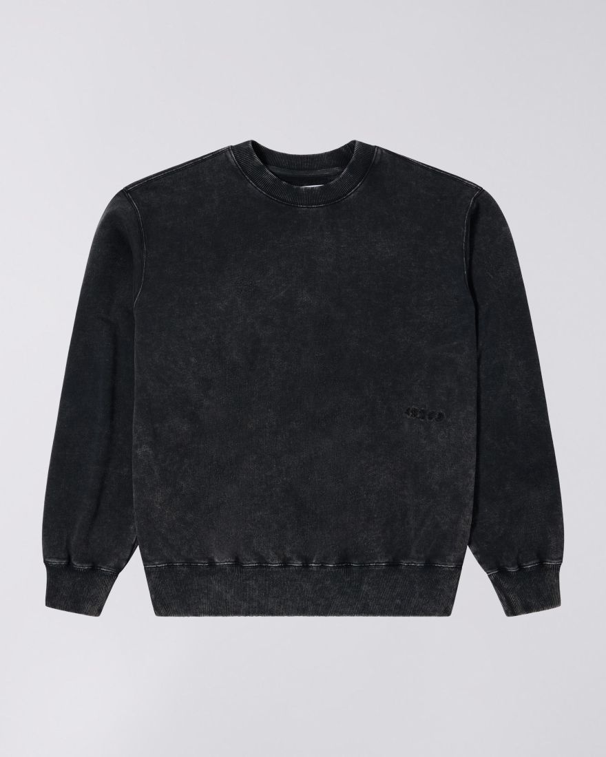 EDWIN Washed Black Axiom Crew Sweatshirt