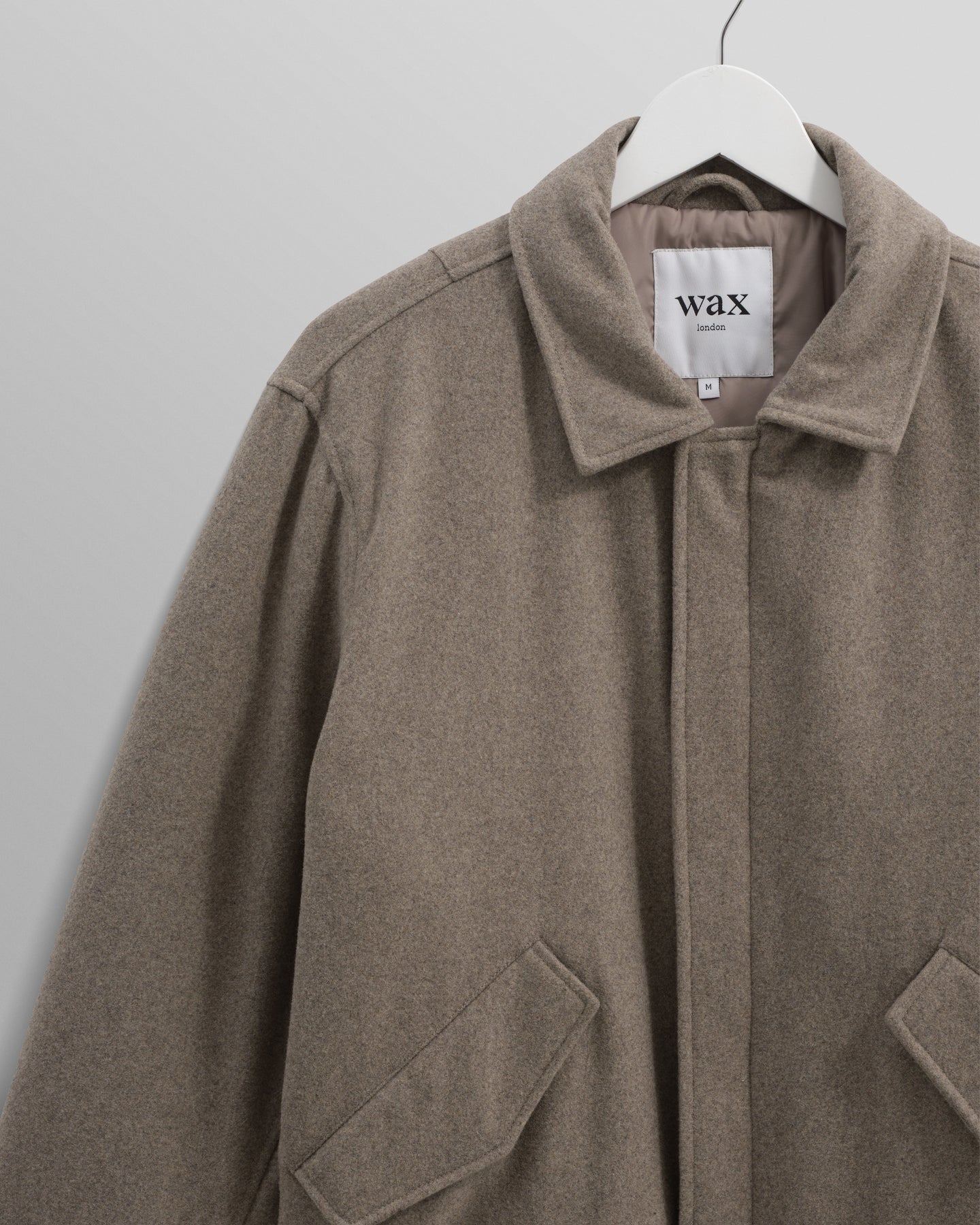 Wax London Green Wool Knoll Jacket