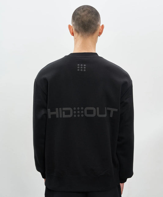 Hidden Hideout Black Large Logo Sweat
