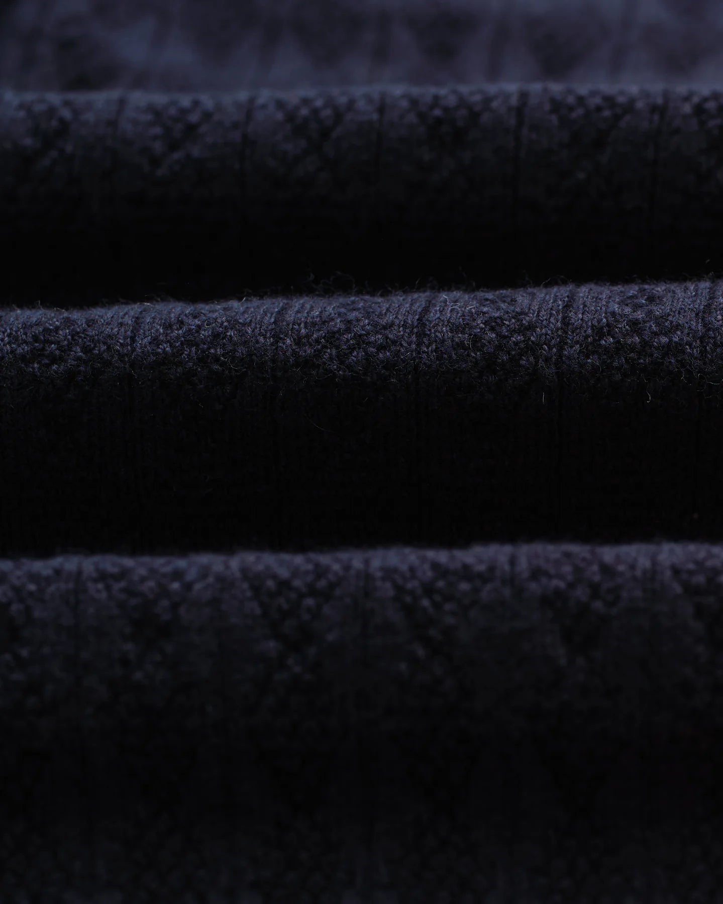 Wax London Navy Diamond Stripe Naples Knitted Polo