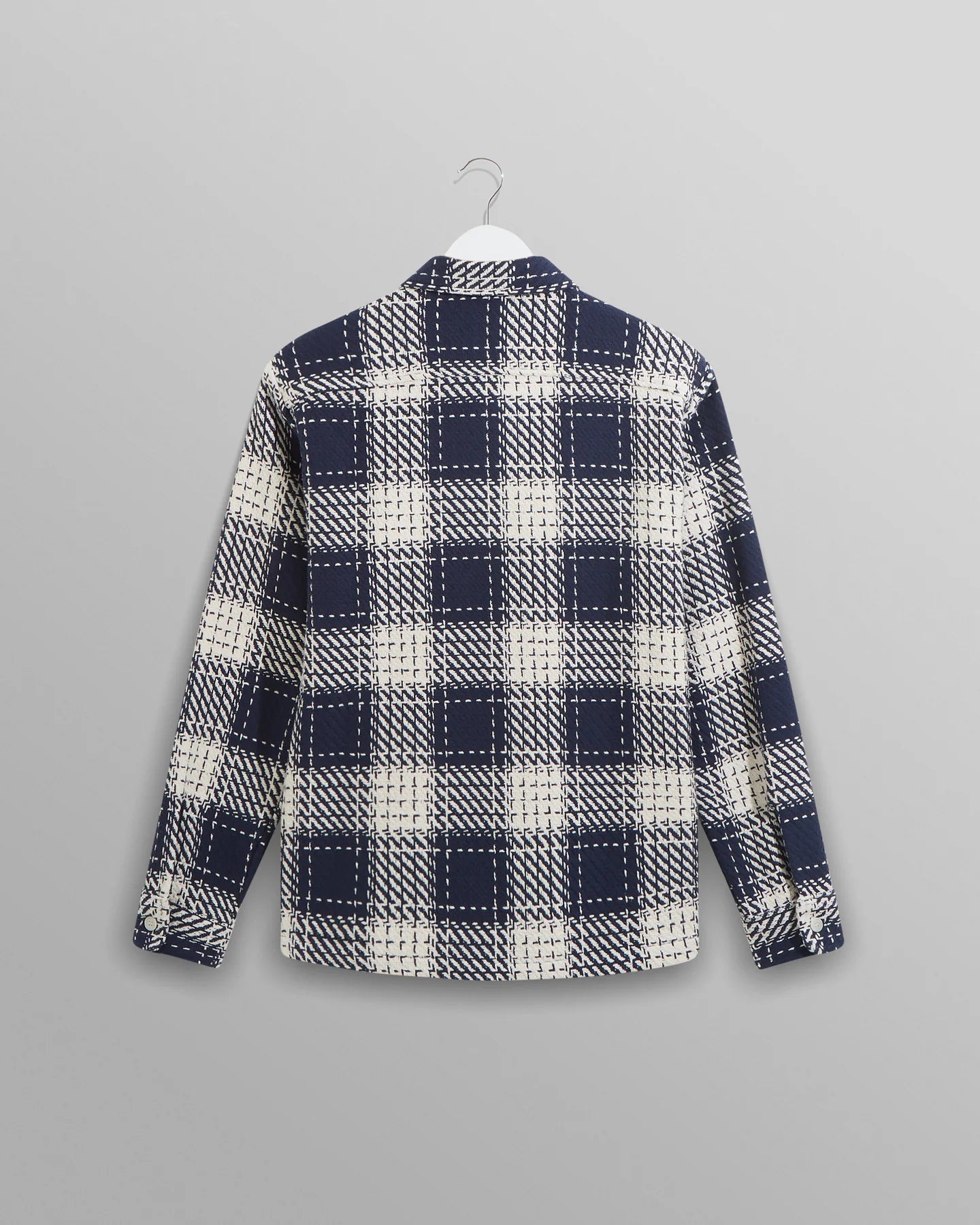 Wax London Navy Marine Beatnik Whiting Overshirt