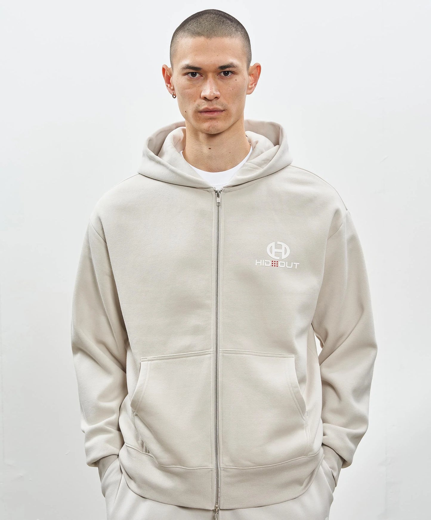 Hidden Hideout Ivory Zest Full Zip Hoodie