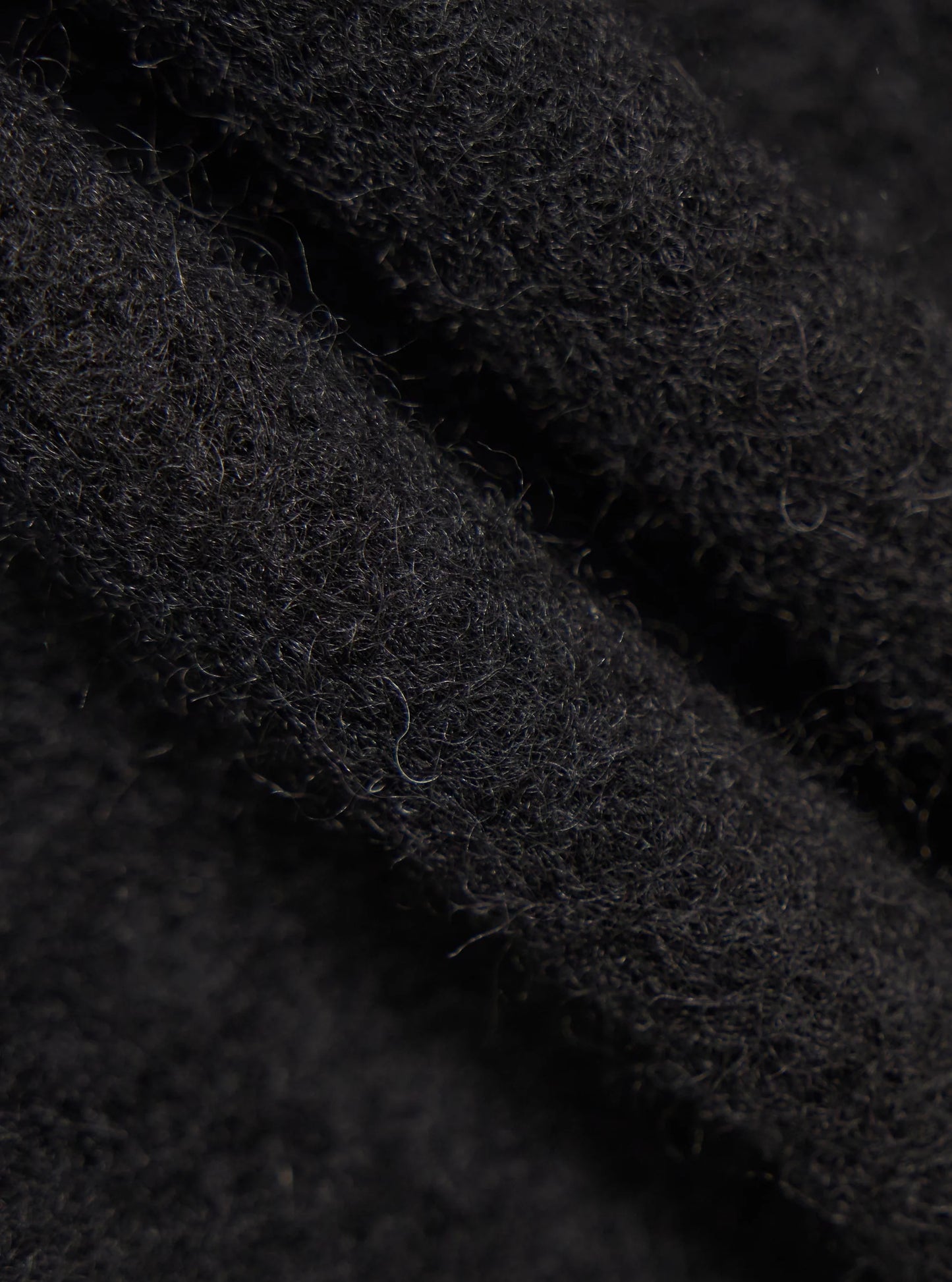 Universal Works Black Wool Fleece Zip Waistcoat
