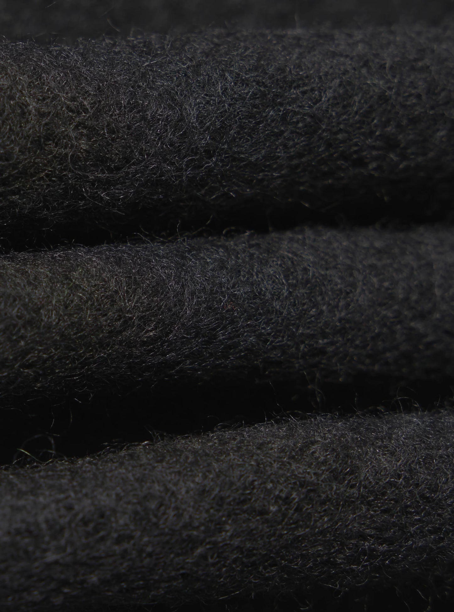 Universal Works Black Wool Fleece Cardigan