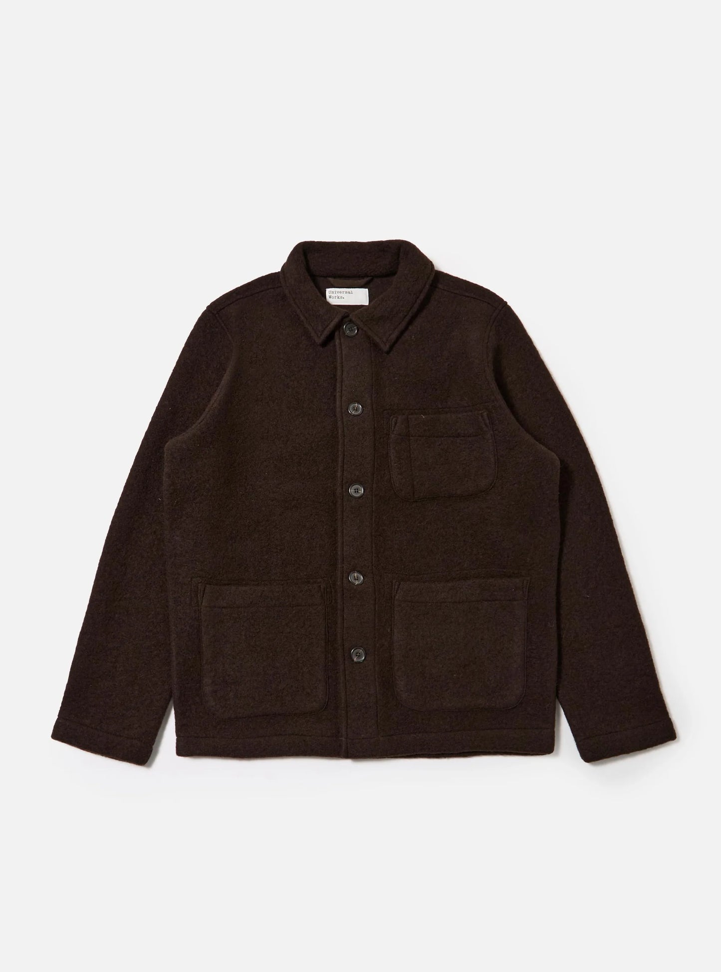 Universal Works Brown Wool Fleece Field Jacket