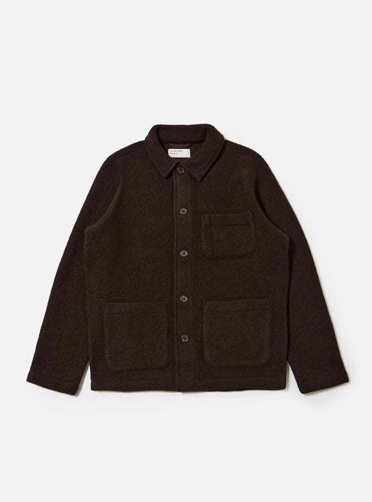 Universal Works Brown Wool Fleece Field Jacket
