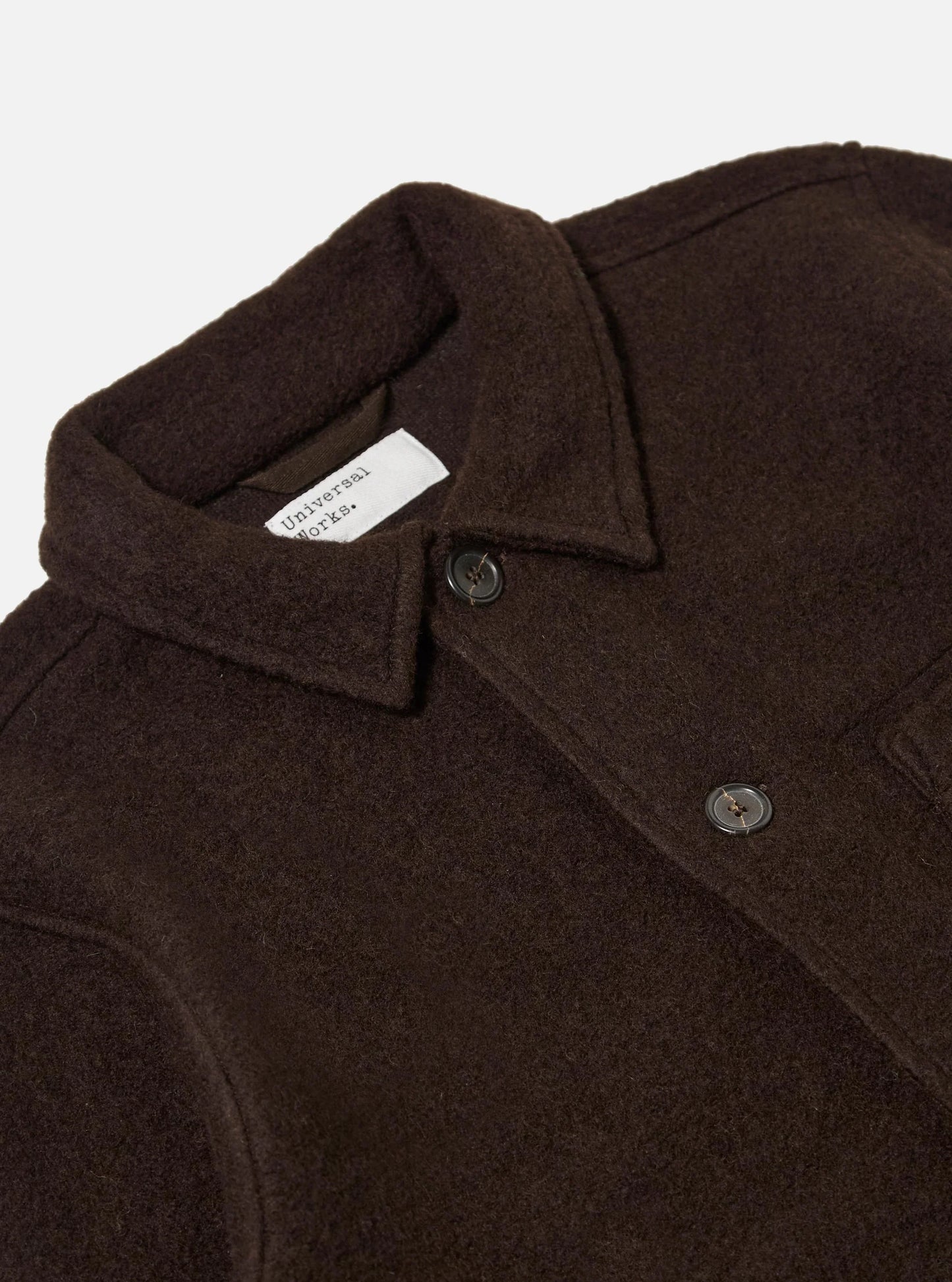 Universal Works Brown Wool Fleece Field Jacket