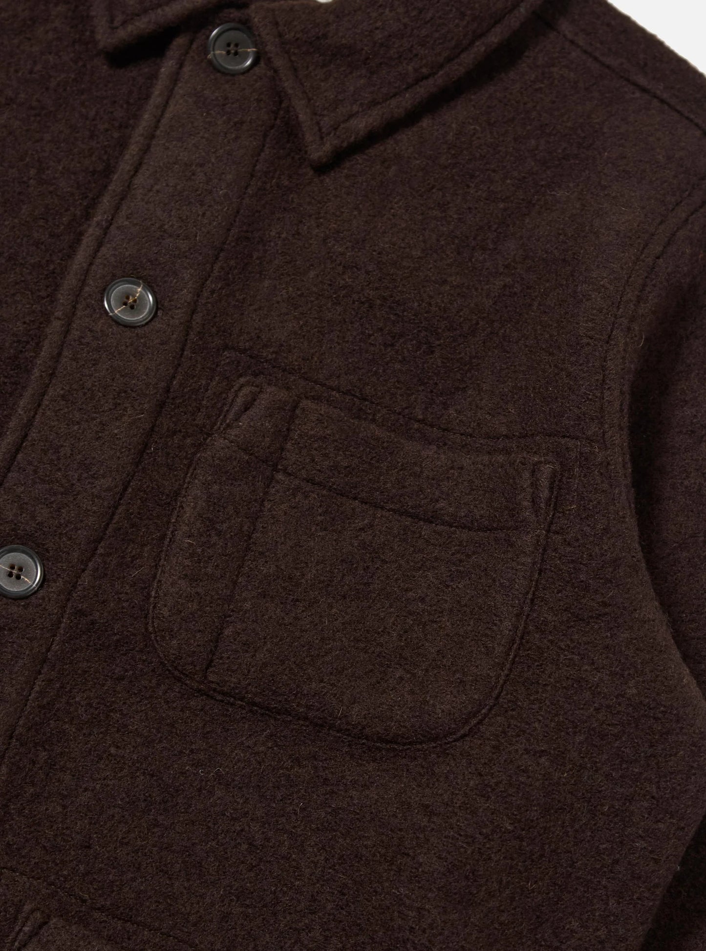 Universal Works Brown Wool Fleece Field Jacket