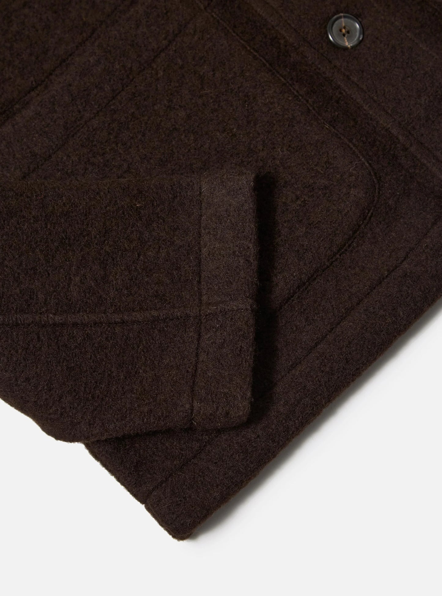 Universal Works Brown Wool Fleece Field Jacket