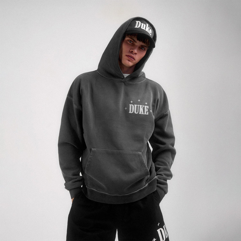 Duke + Dexter Washed Black Duke Plus Hoodie