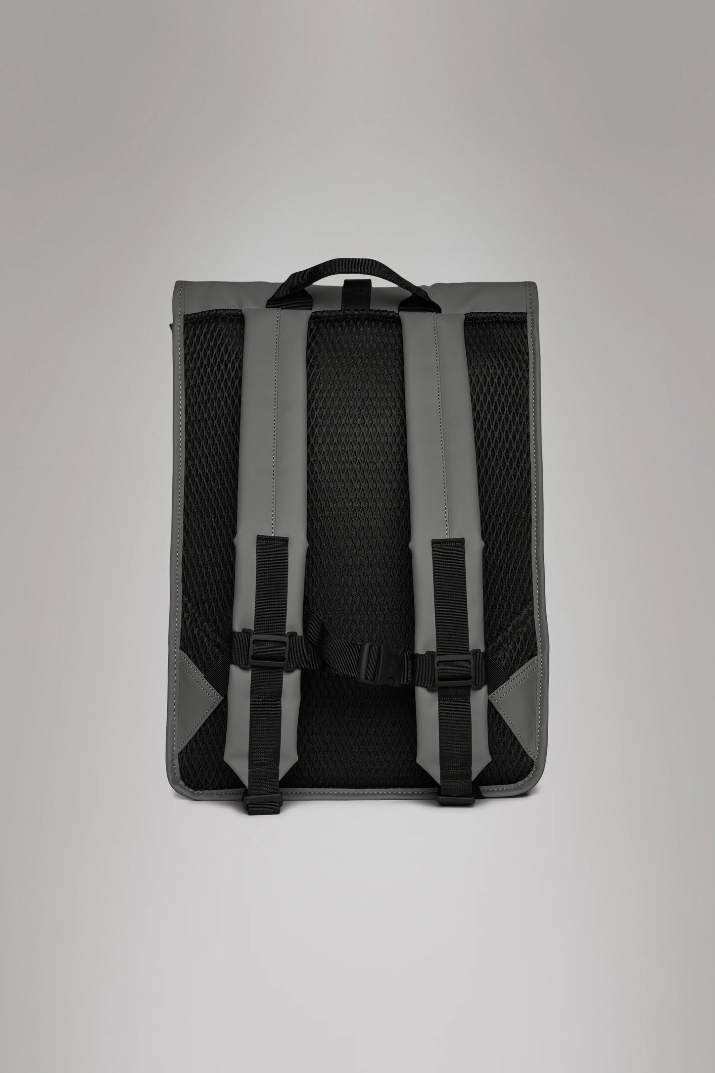RAINS Grey Rolltop Rucksack