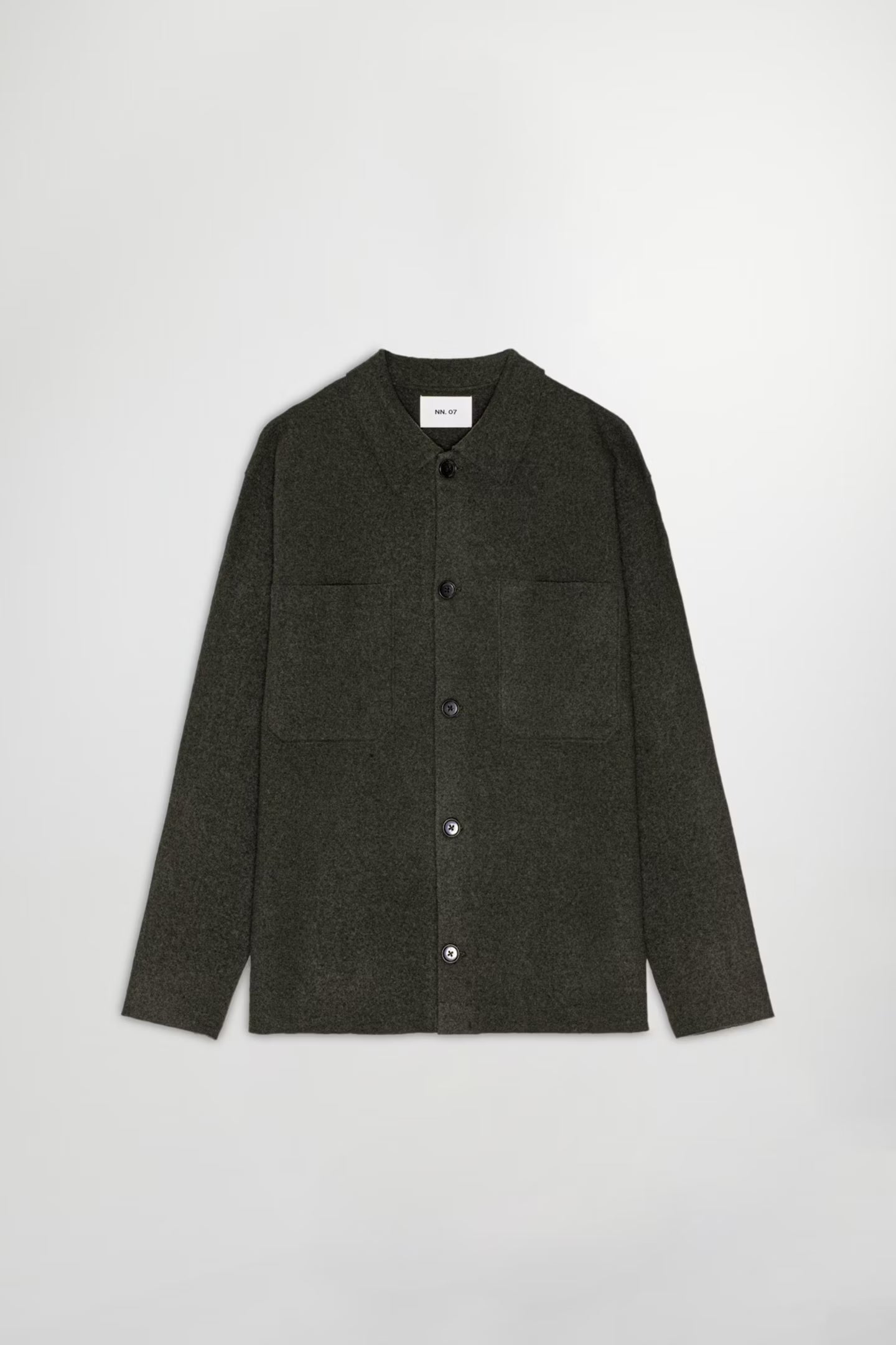 NN.07 Dark Army Jonas Boiled wool Overshirt