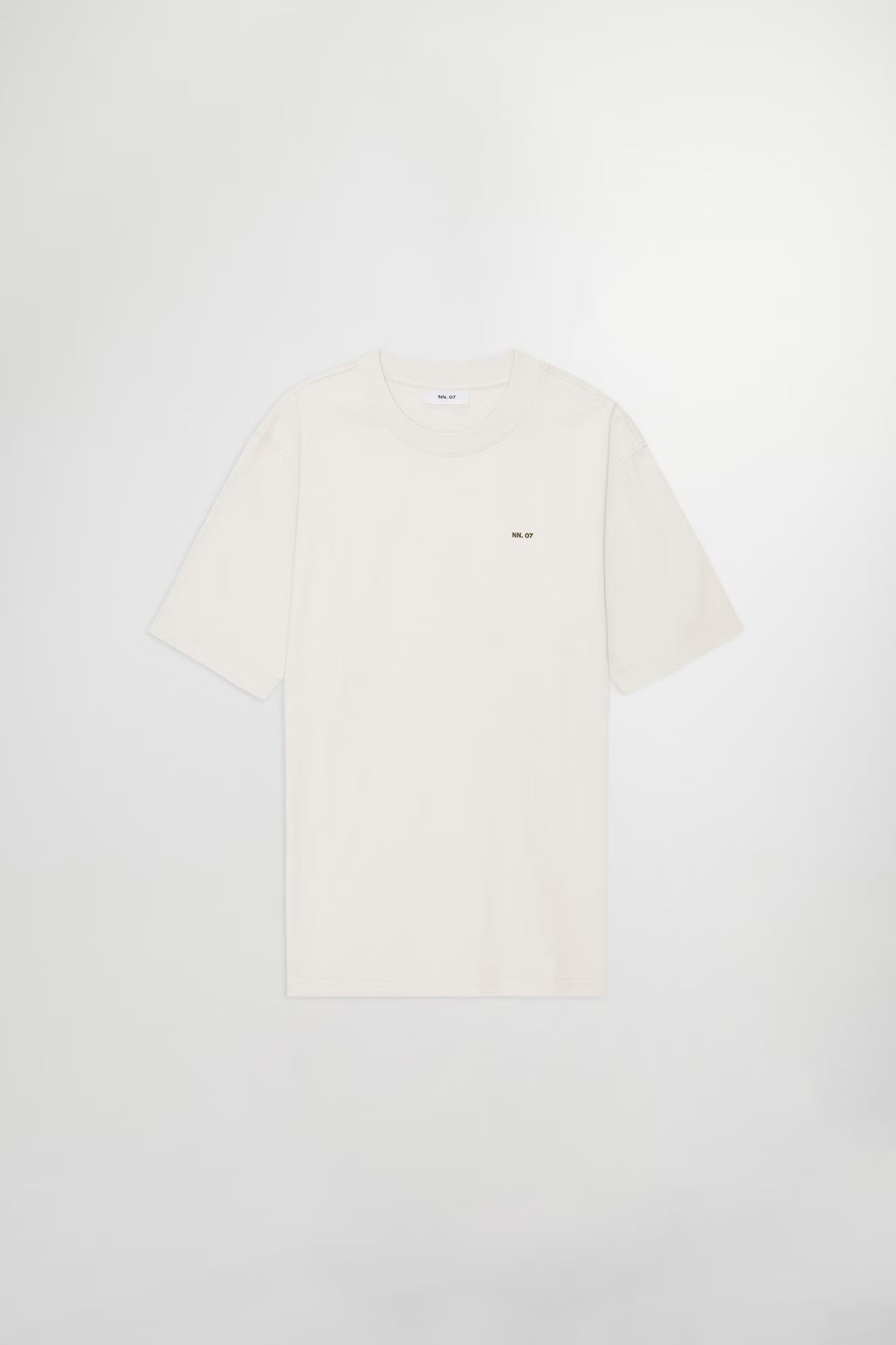 NN07 Ivory Adam Casual Logo Pima Tee