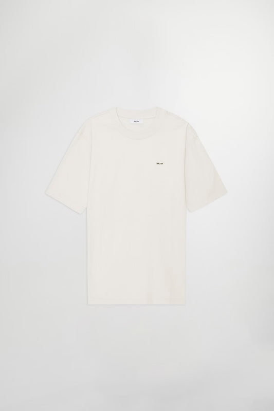 NN07 Ivory Adam Casual Logo Pima Tee
