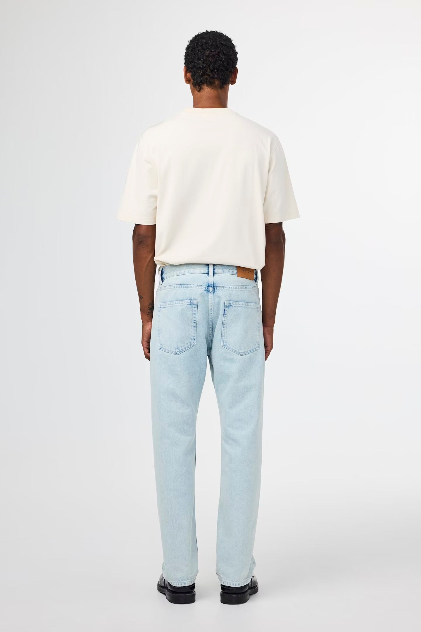 NN07 Ivory Adam Casual Logo Pima Tee