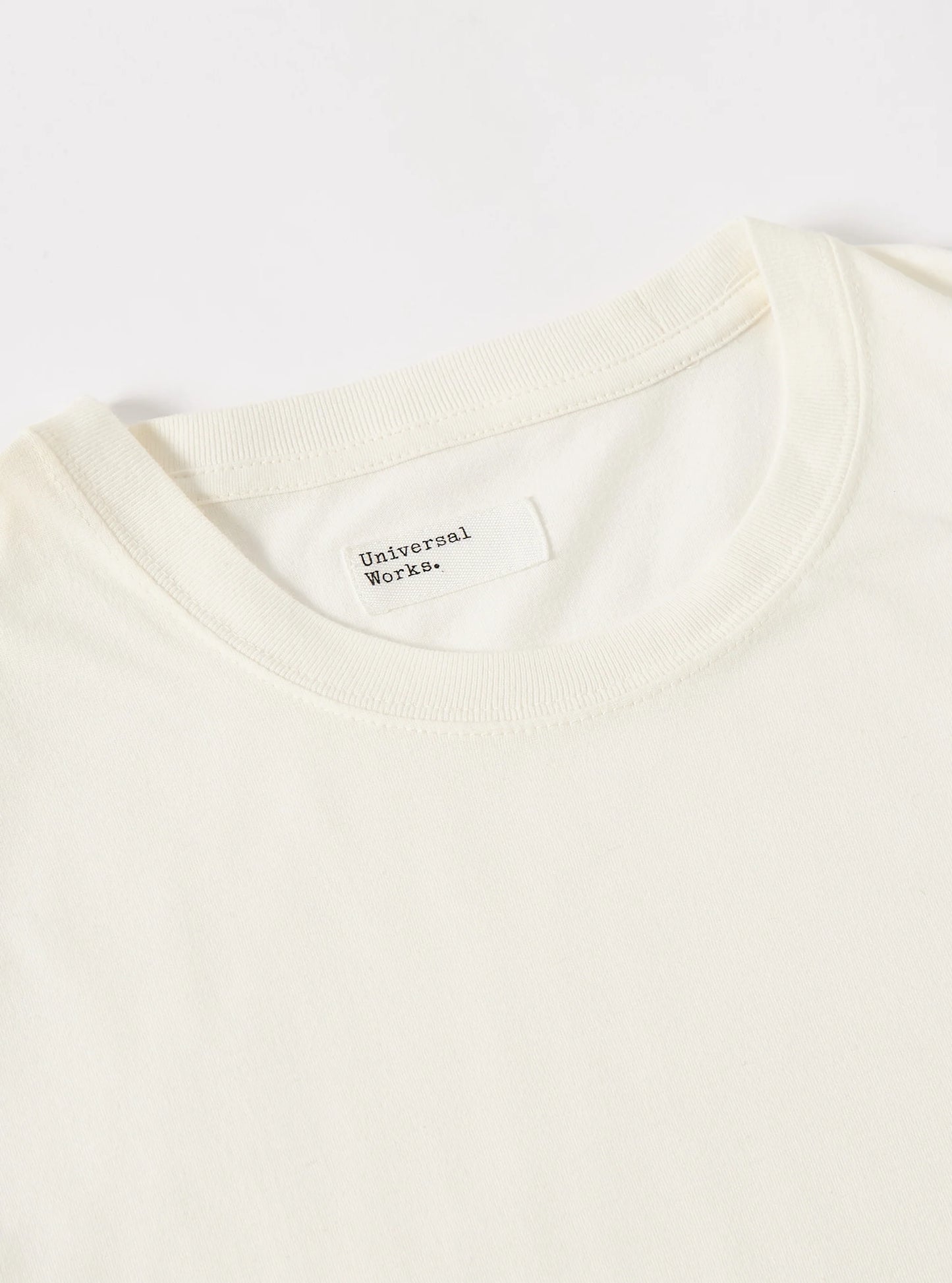 Universal Works Ecru Single Jersey Crew T-Shirt
