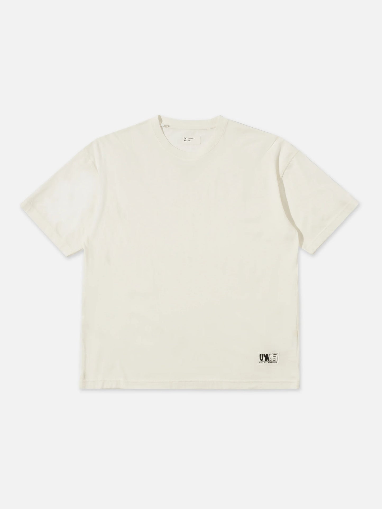 Universal Works Ecru Single Jersey Crew T-Shirt