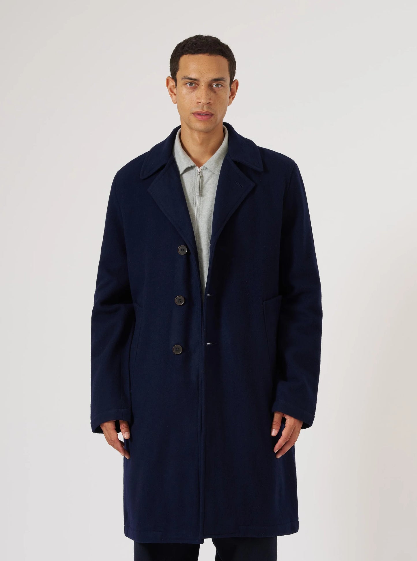 Universal Works Navy Mowbray Manhatten Coat