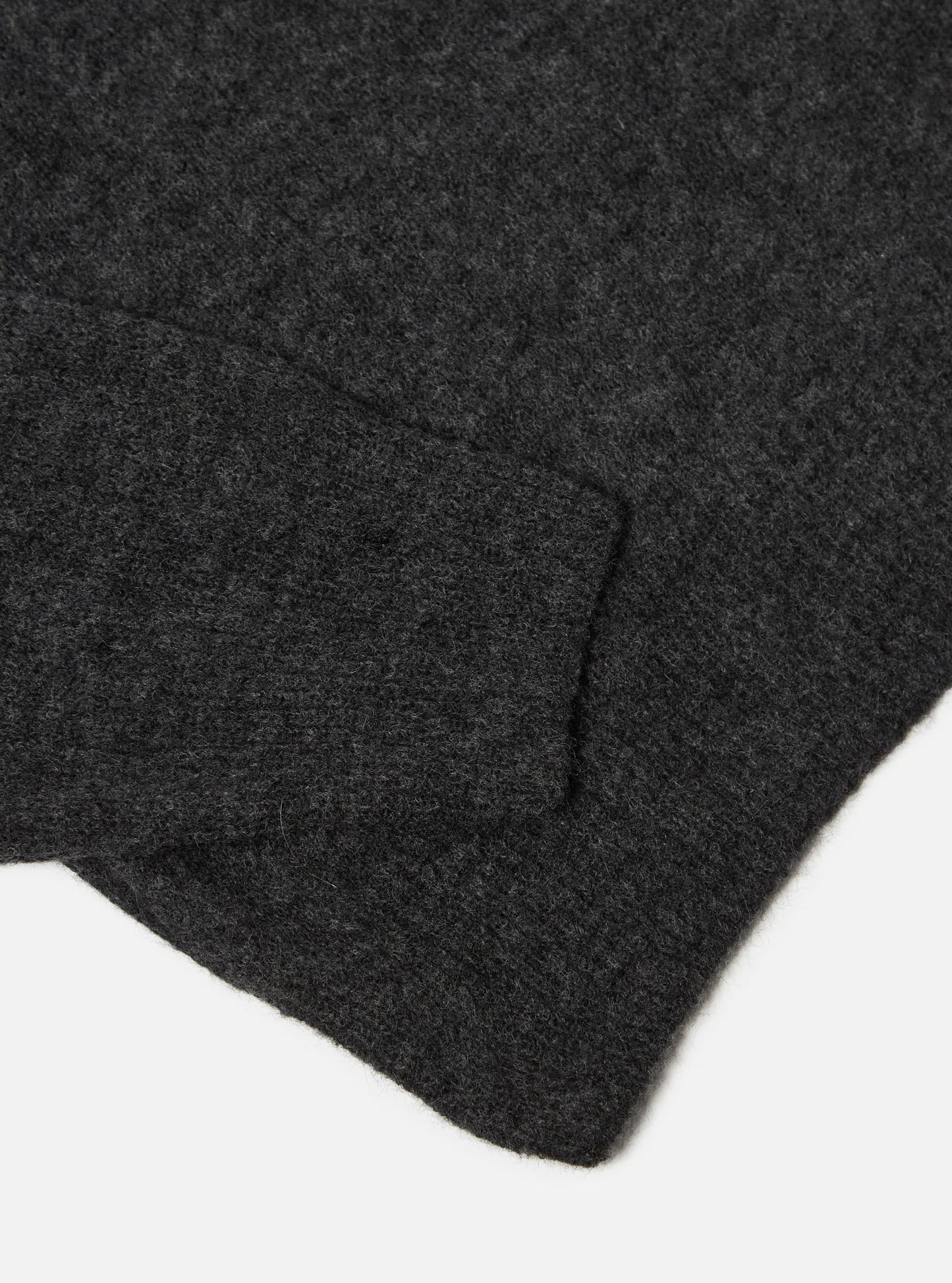 Universal Works Charcoal Alpaca Knit Lyon Crew
