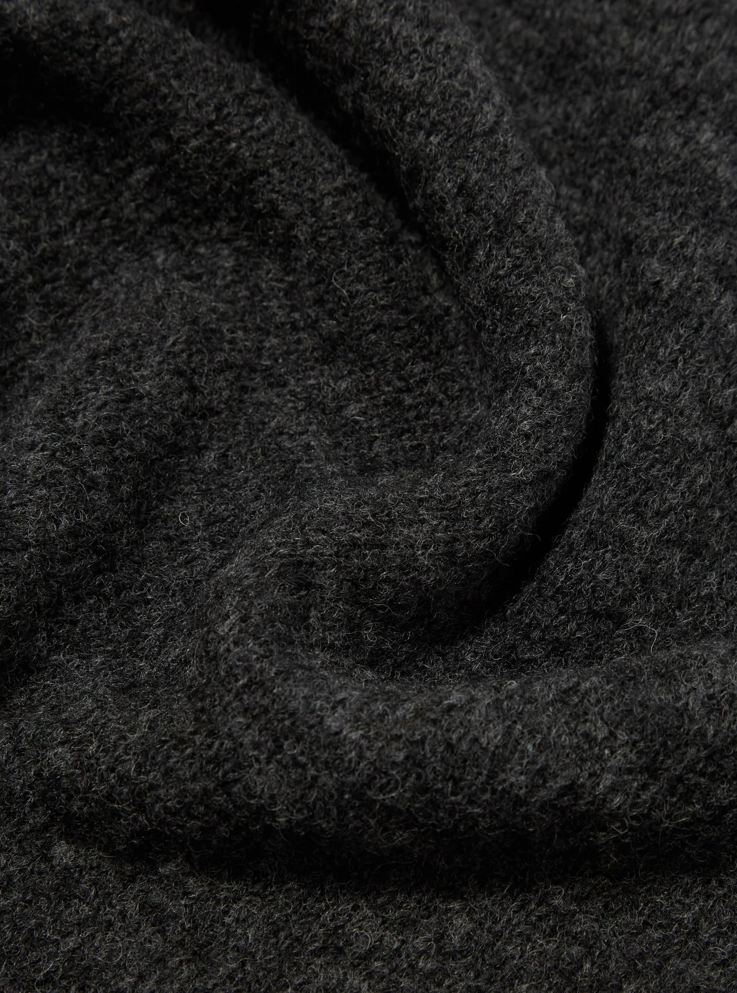 Universal Works Charcoal Alpaca Knit Lyon Crew