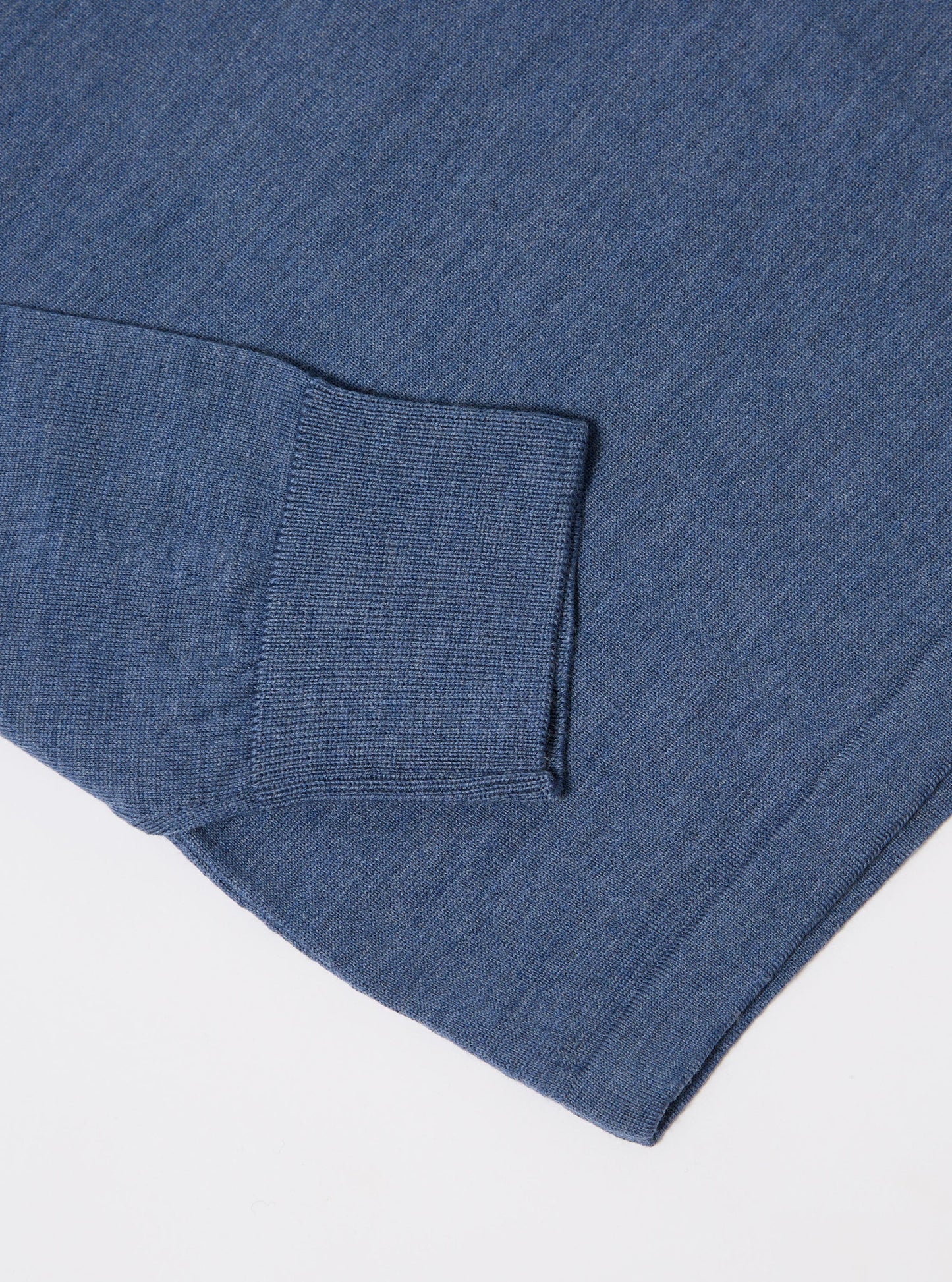 Universal Works Airforce Blue Merino L/S Pullover Knit Shirt