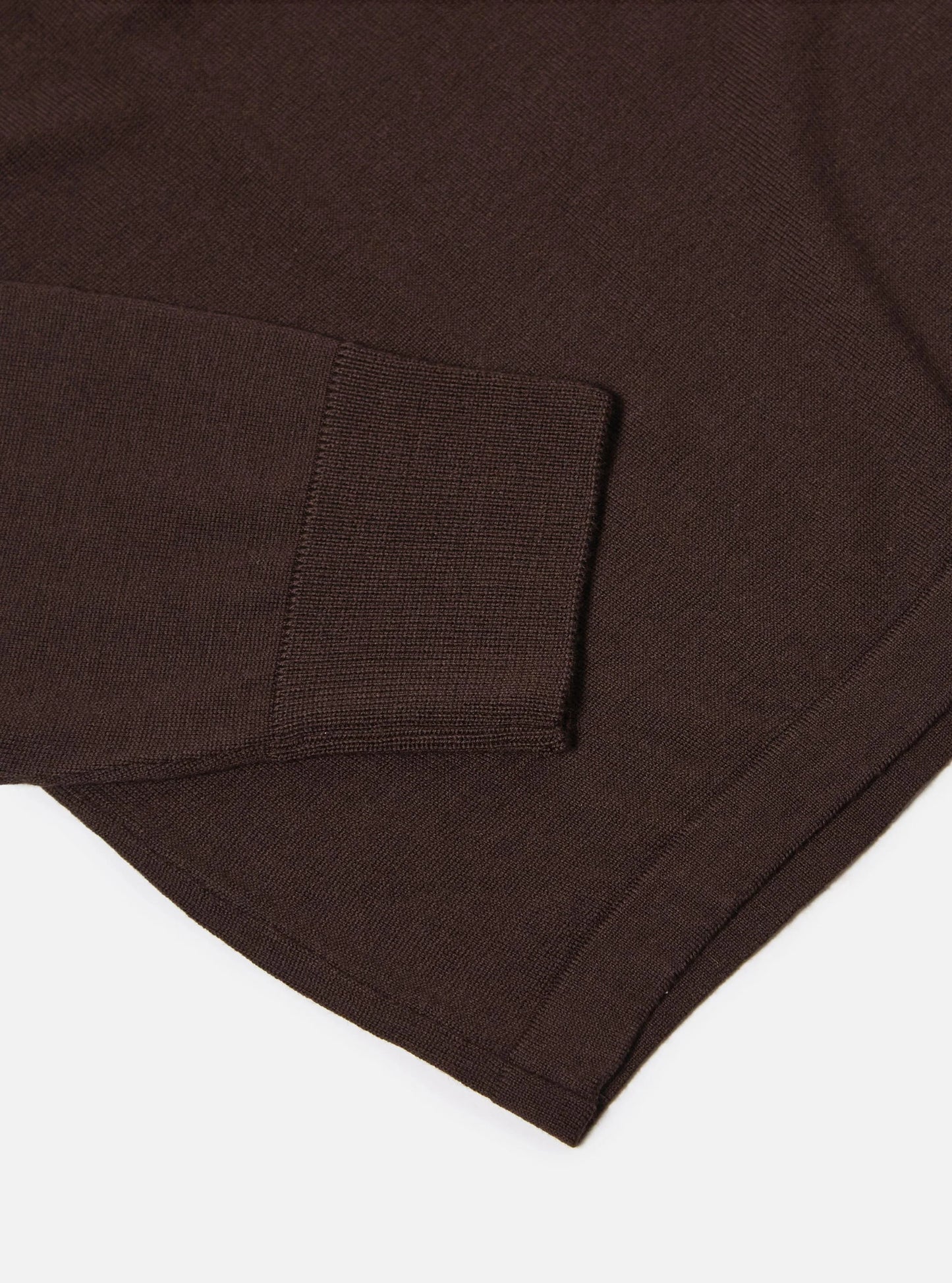 Universal Works Brown Merino L/S Pullover Knit Shirt